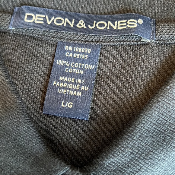 NWT Devon & Jones : Black/Grey Polo - Large - Picture 4 of 4